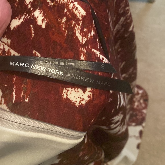 Burgundy and black with cream background, trimmed with black leather - Picture 4 of 4